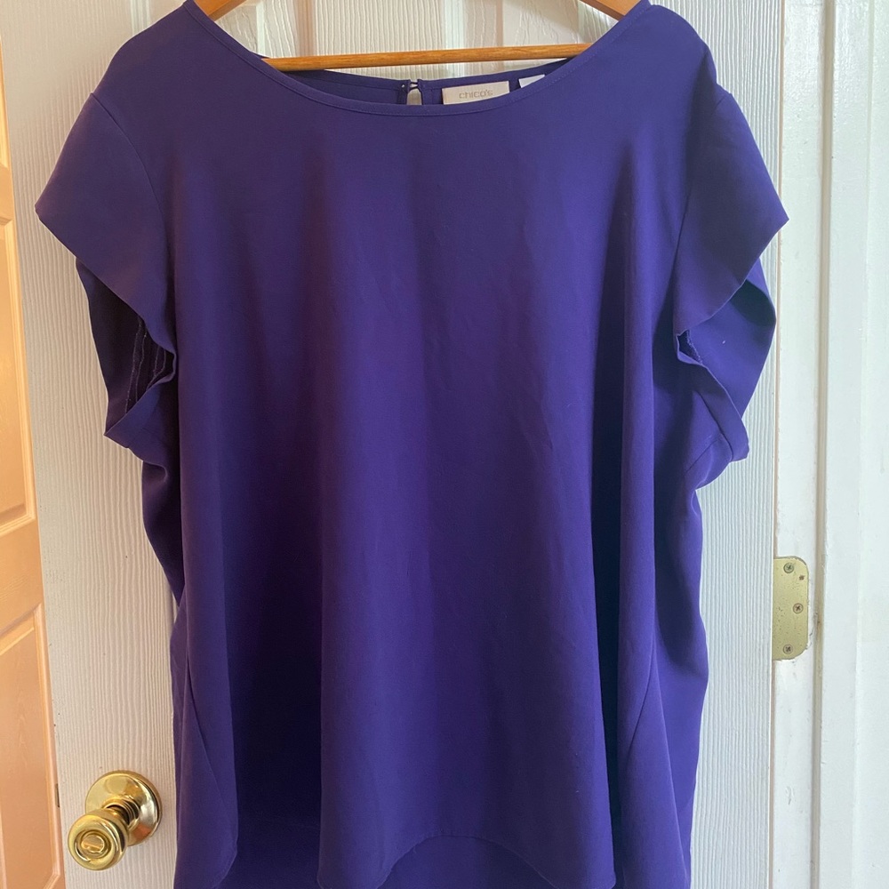 Beautiful Professional Purple Chico’s Top Size 3